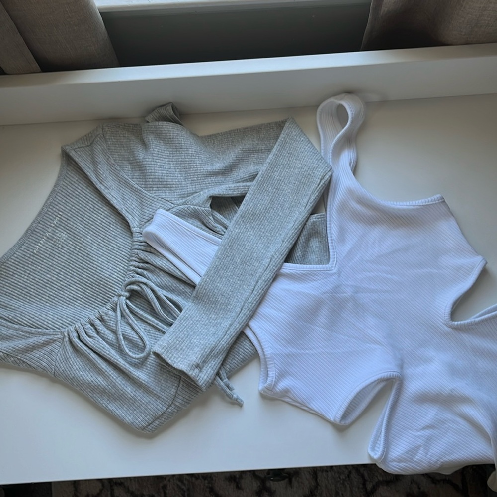 (2) American Eagle Bodysuits
